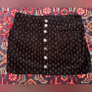 We The Free Stylish Black Patterned Skirt